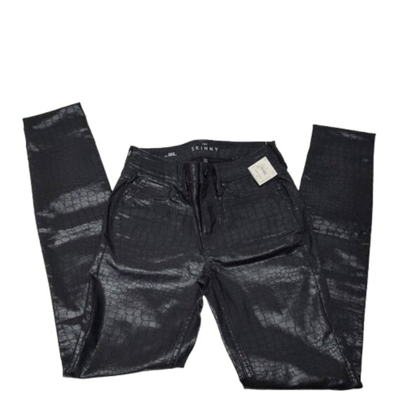 The Skinny Women's Size 00L Pleather Faux Snake Skin Slim Pant NWT - Picture 3 of 13